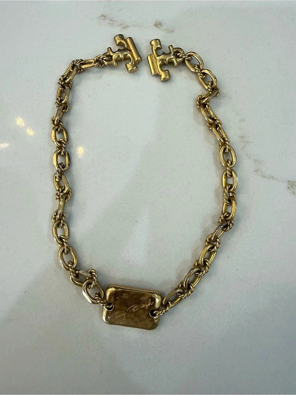 Tory Burch Gold-Tone Pendant Necklace